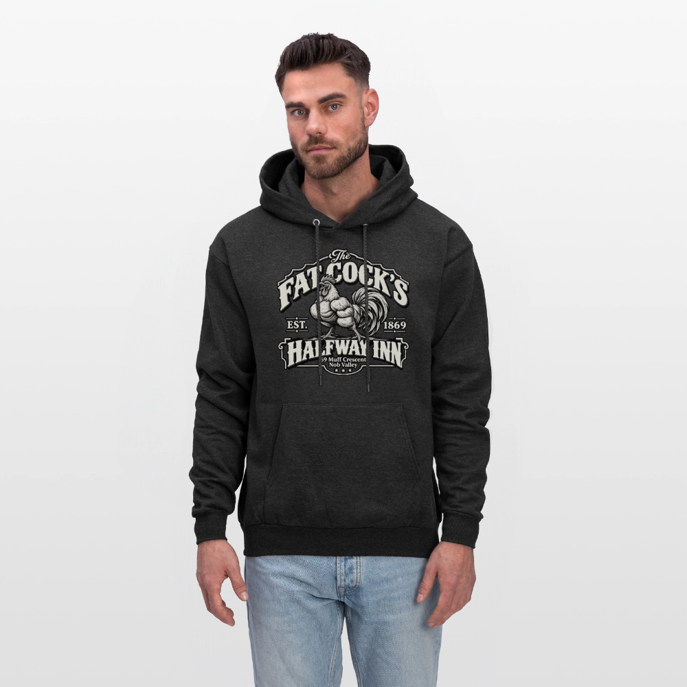 Fat Cock’s Halfway Inn Hoodie - charcoal grey