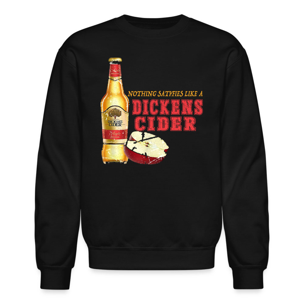 Nothing Satisfies Like A Dickens Cider Sweatshirt - black