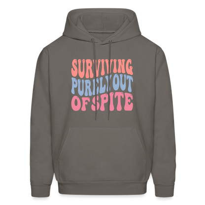 Surviving Purely Out Of Spite Hoodie - asphalt gray