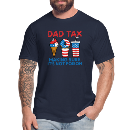 Dad Tax (Red White Blue) T-Shirt Bella Canvas - navy