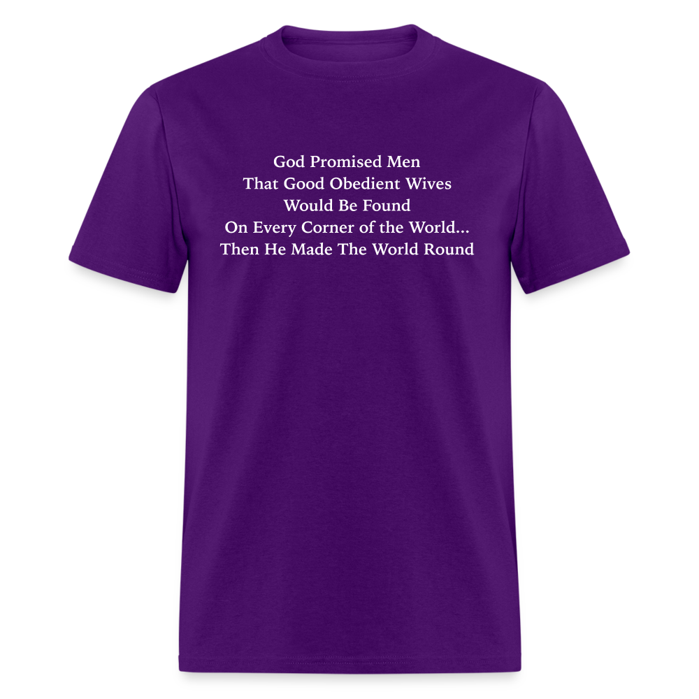 God Promised Men Good Obedient Wives T-Shirt - purple