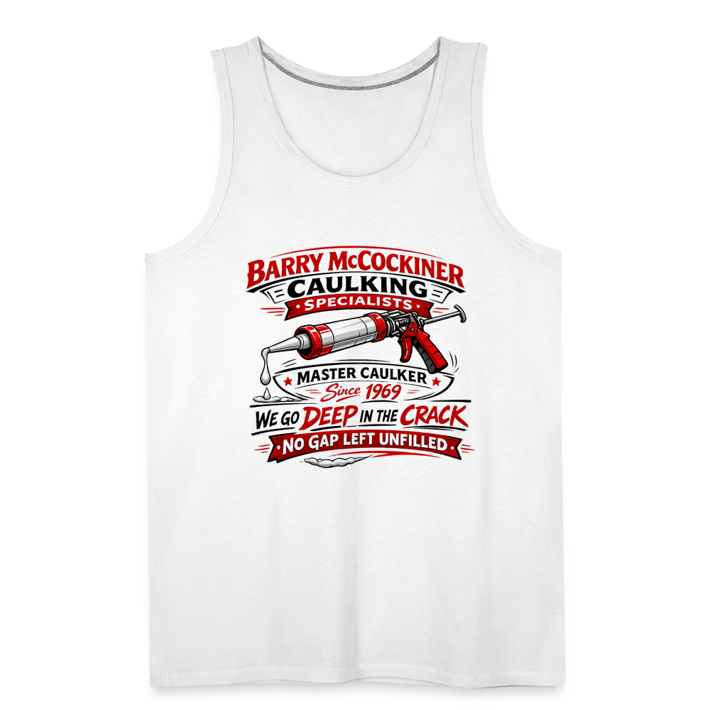 Barry McCockiner Caulking Funny Tank Top Color: Black