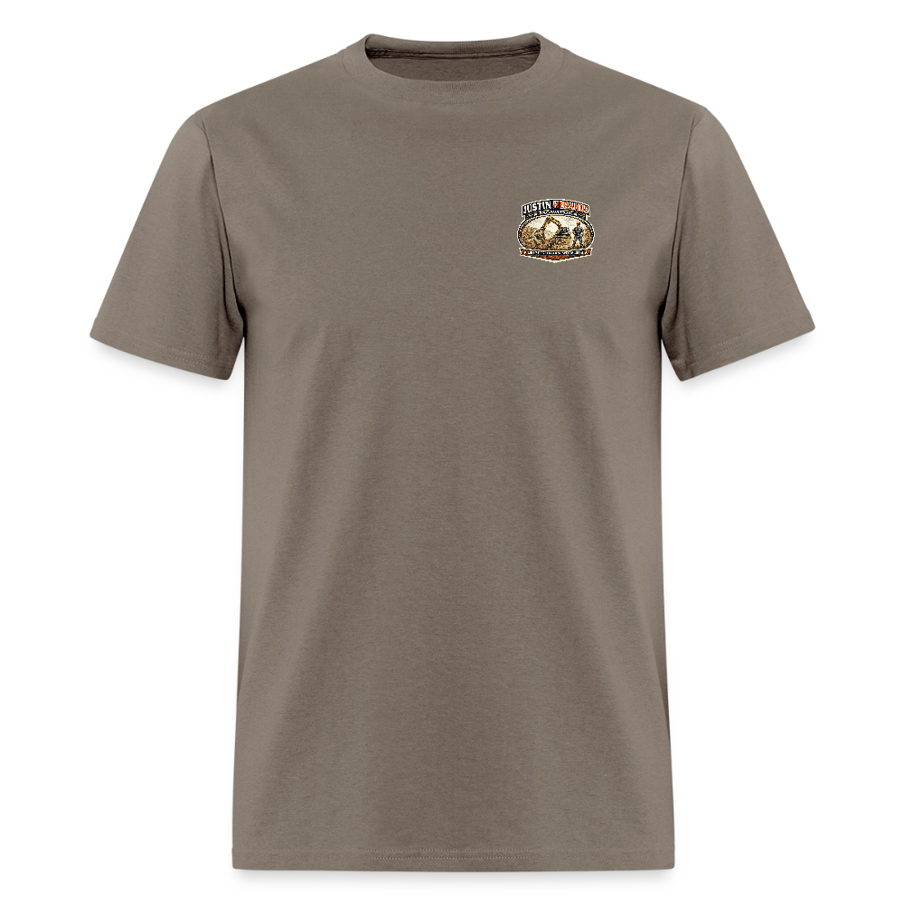 Justin Heranus Drilling Co Double-Sided Funny Humor Tee Color: safari