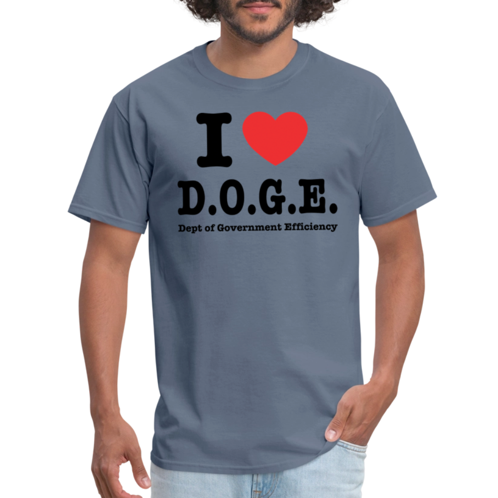 I Heart DOGE (Dept of Government Efficiency) T-Shirt - denim