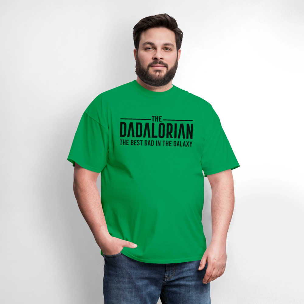 The Dadalorian The Best Dad in the Galaxy T-Shirt - bright green