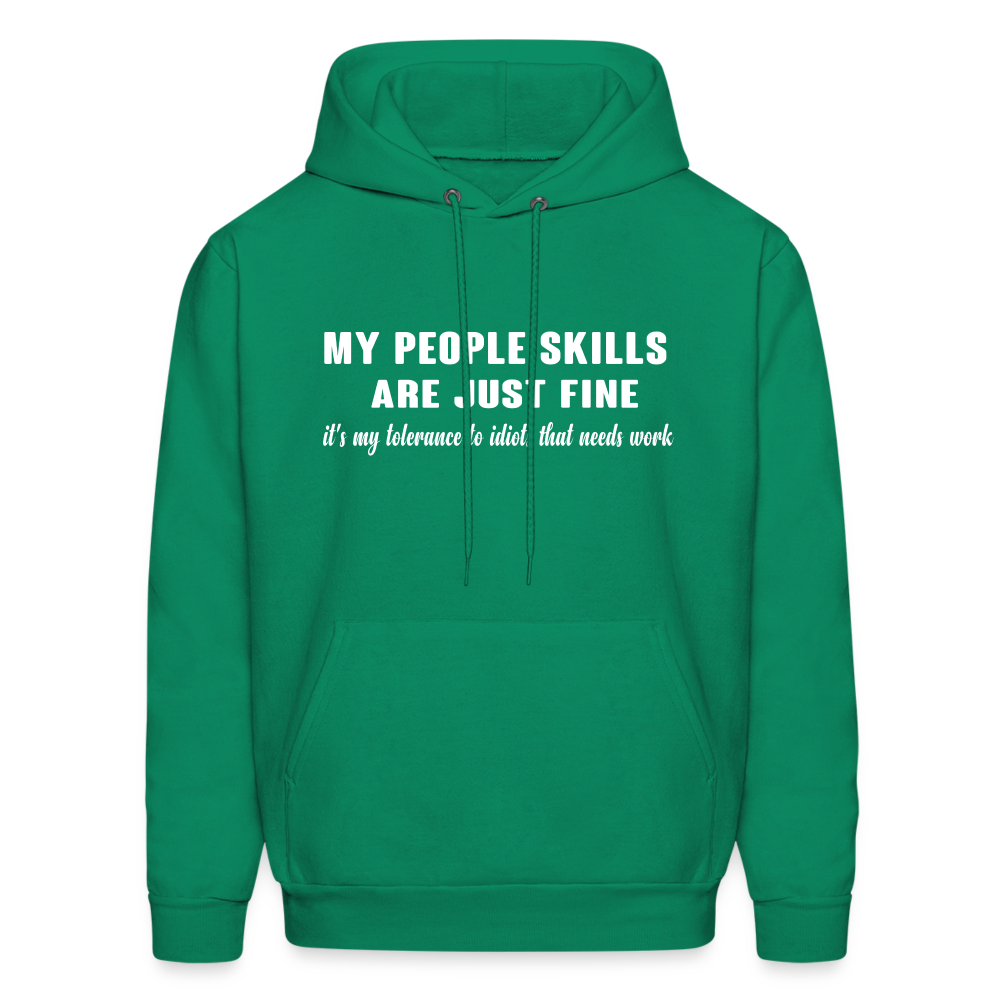 It's My Tolerance To Idiots That Needs Work Hoodie - kelly green