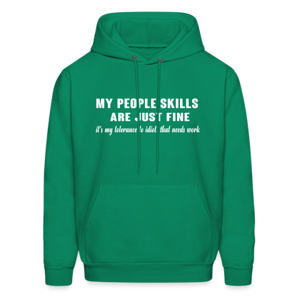 It's My Tolerance To Idiots That Needs Work Hoodie - kelly green