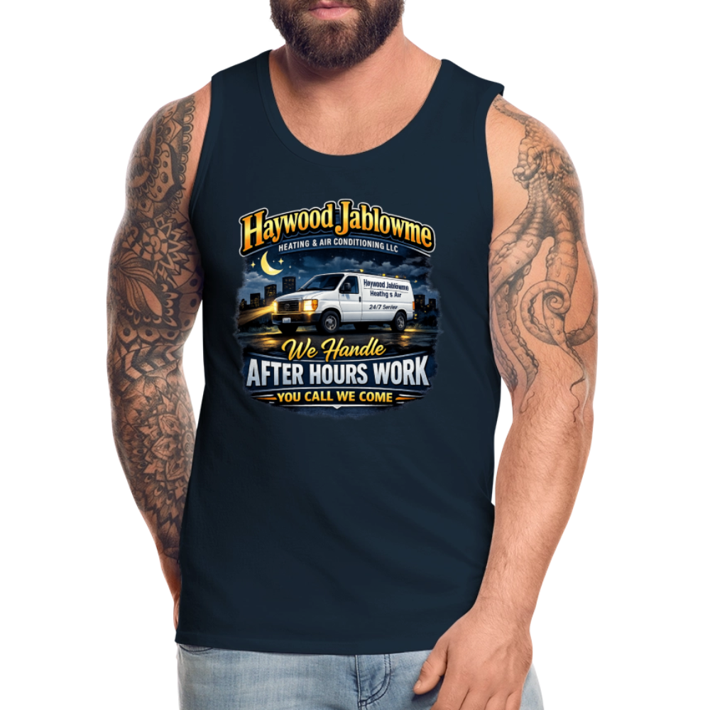 Haywood Jablowme Funny HVAC Tank Top - deep navy
