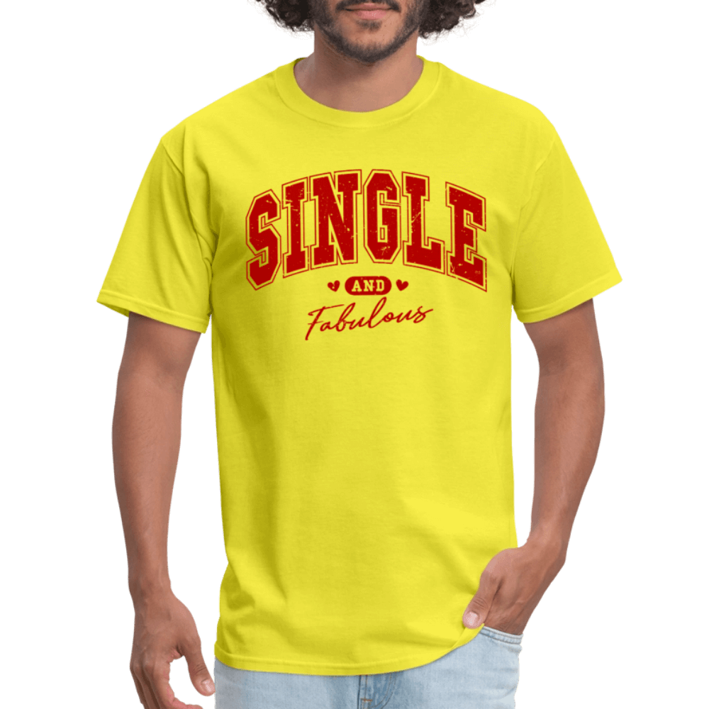 Single and Fabulous T-Shirt - yellow