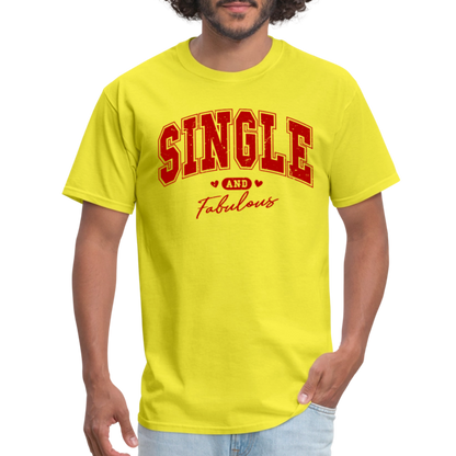 Single and Fabulous T-Shirt - yellow