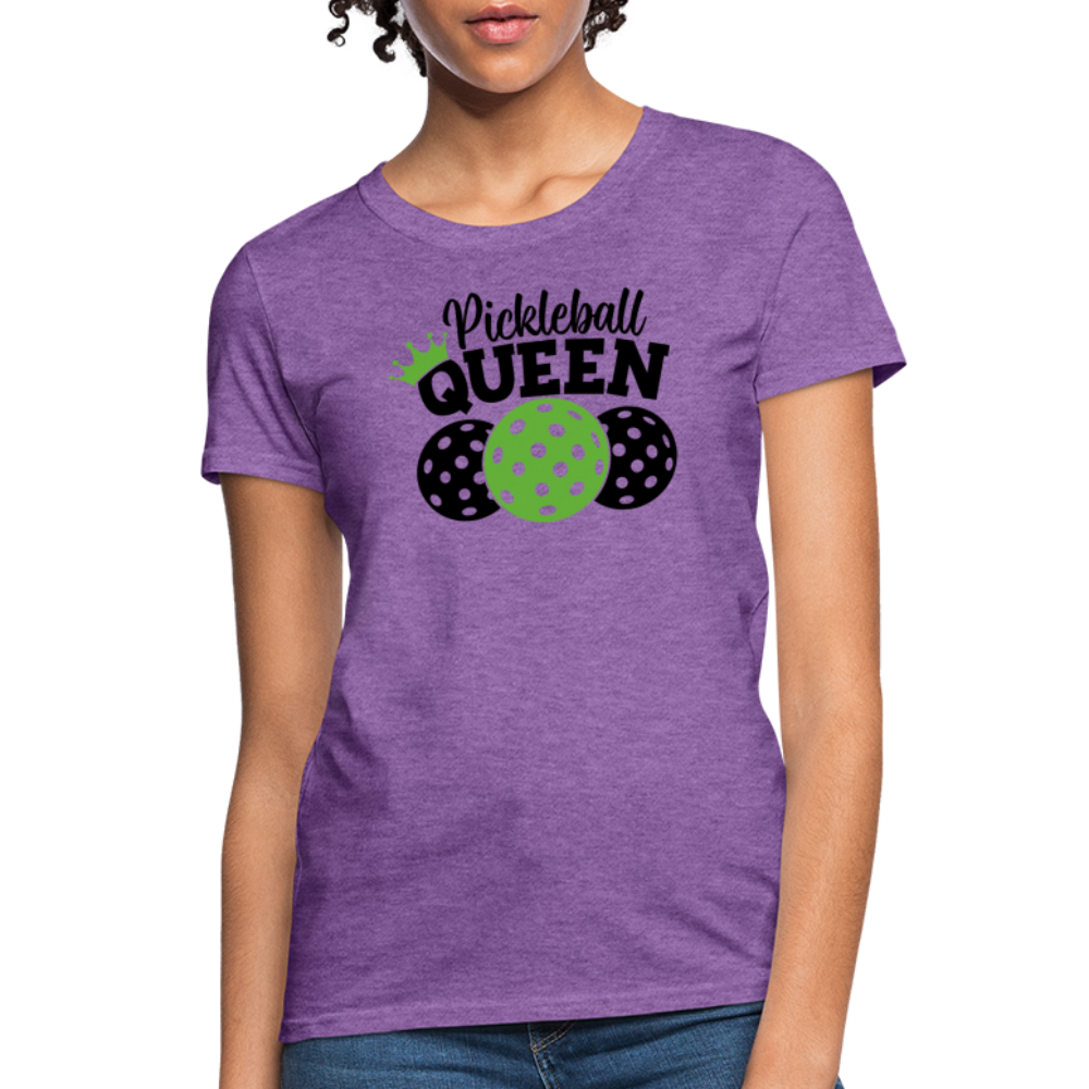 Pickleball Queen Women's Contoured T-Shirt - purple heather