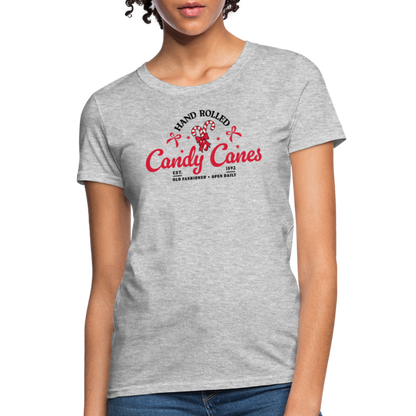 Hand Rolled Candy Canes Women's T-Shirt - heather gray