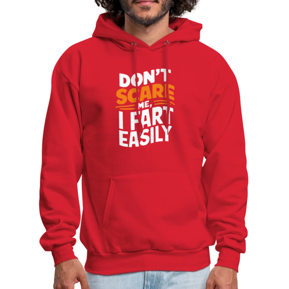 Don't Scare Me I Fart Easily Hoodie - red