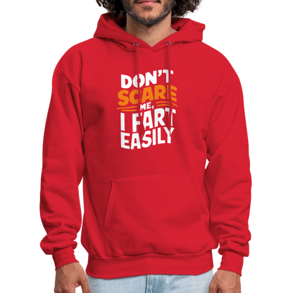 Don't Scare Me I Fart Easily Hoodie - red