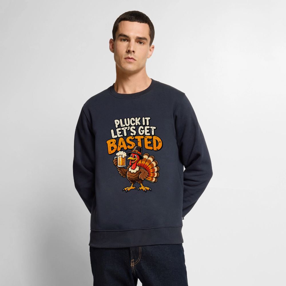 Pluck It Let’s Get Basted Men’s Premium Sweatshirt - navy