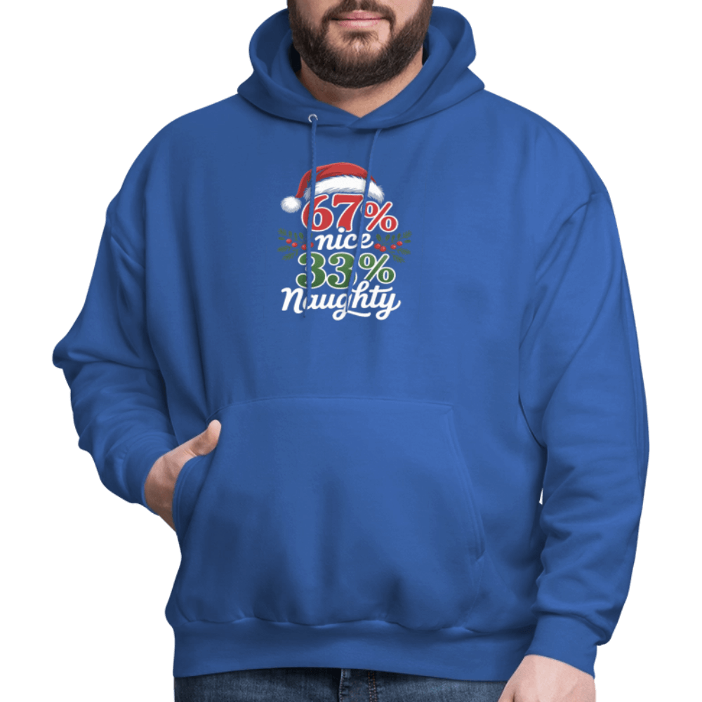 Six Seven 67% Nice 33% Naughty (Christmas) Hoodie Color: forest green