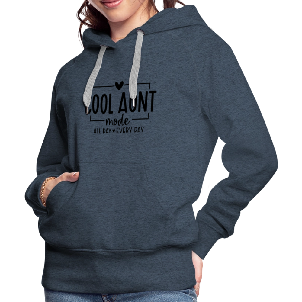 Cool Aunt Mode Women’s Premium Hoodie - heather denim