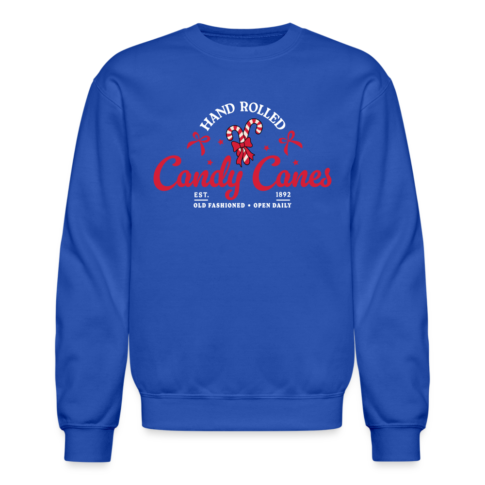 Hand Rolled Candy Canes Sweatshirt - royal blue