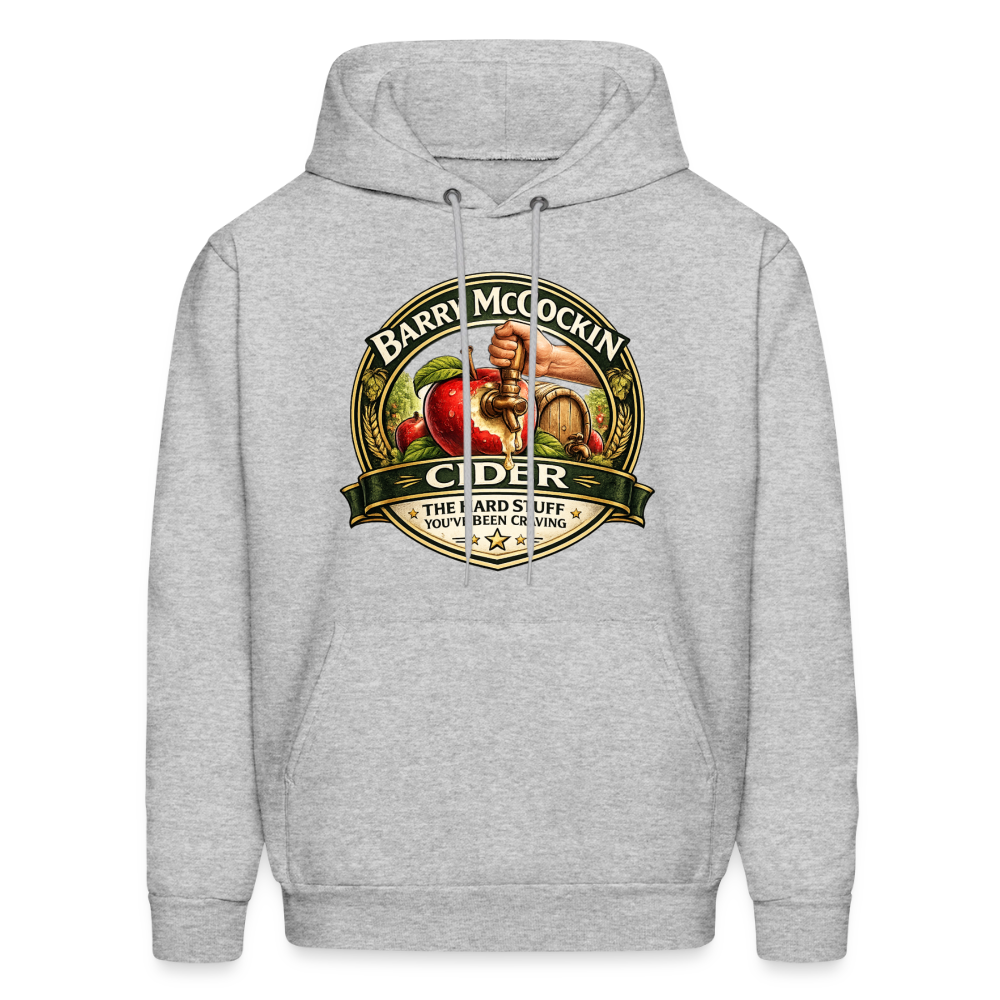 Barry McCockin Cider Funny Graphic Hoodie Color: Heather Gray