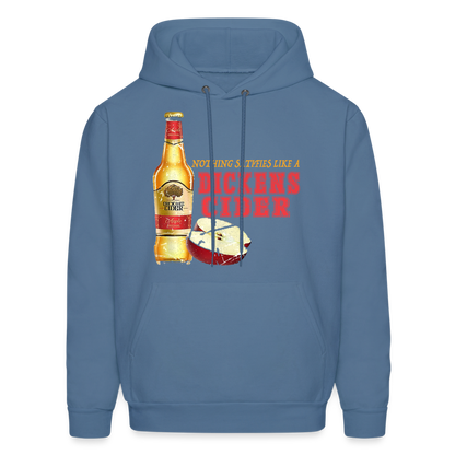 Nothing Satisfies Like A Dickens Cider Hoodie - denim blue