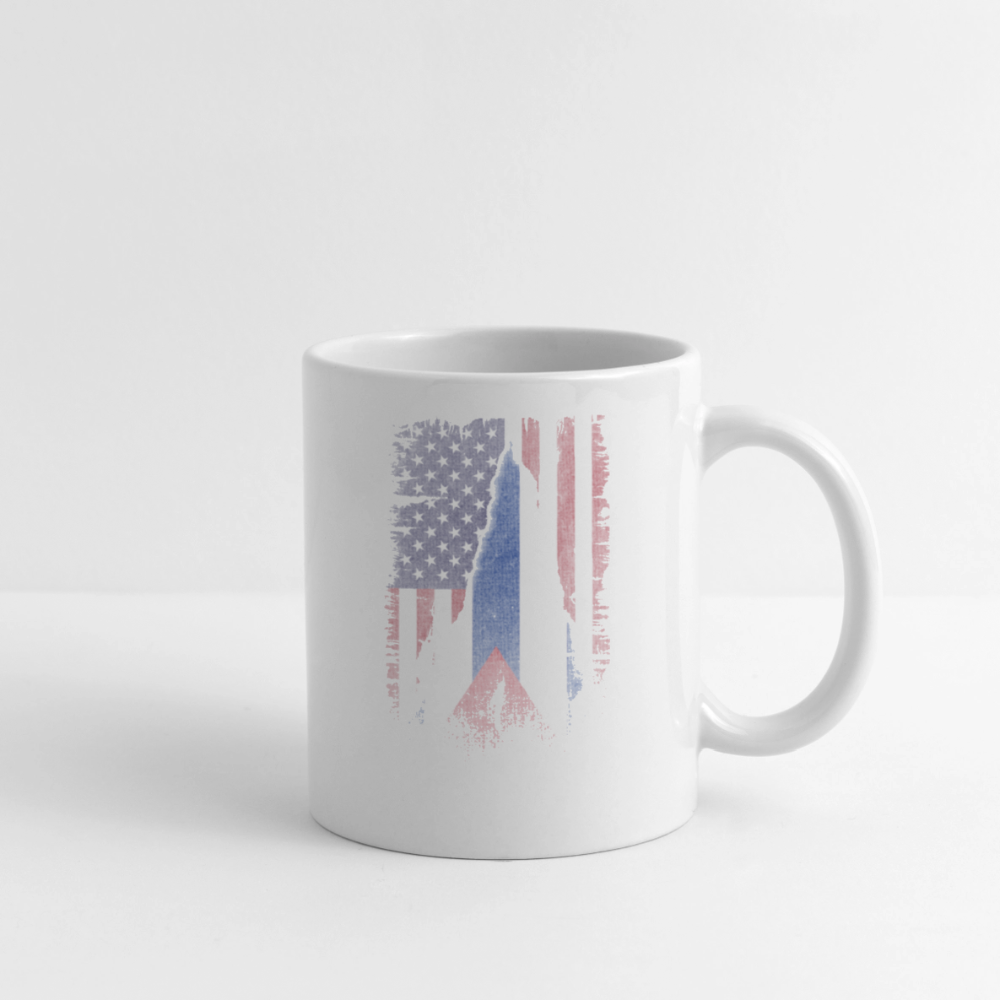 Cuba and USA Flag Coffee Mug – Cuban American Pride Gift - white