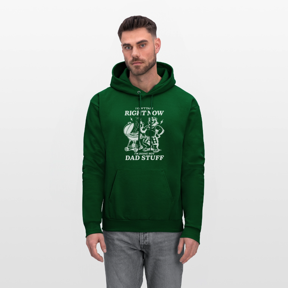 Doing Hot Dad Stuff BBQ Hoodie for Grilling Dads - forest green