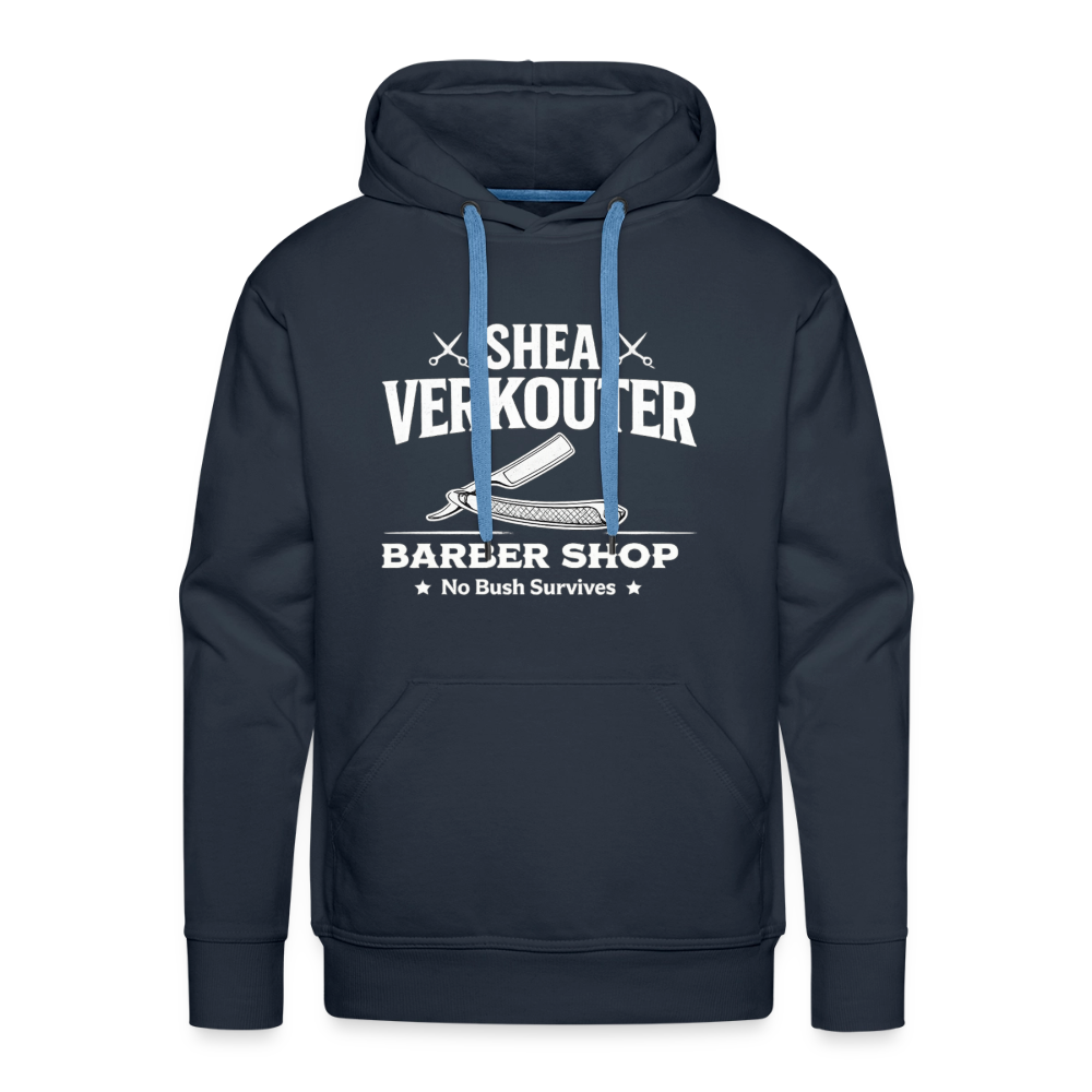 Shea Verkouter Barber Shop Funny Adult Humor Premium Hoodie Color: Navy