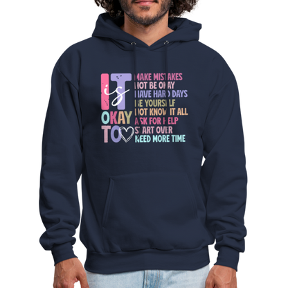 It Is Ok (Motivation Support) Hoodie - navy