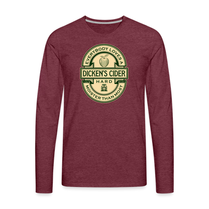 Dicken's Cider Men's Premium Long Sleeve T-Shirt - heather burgundy