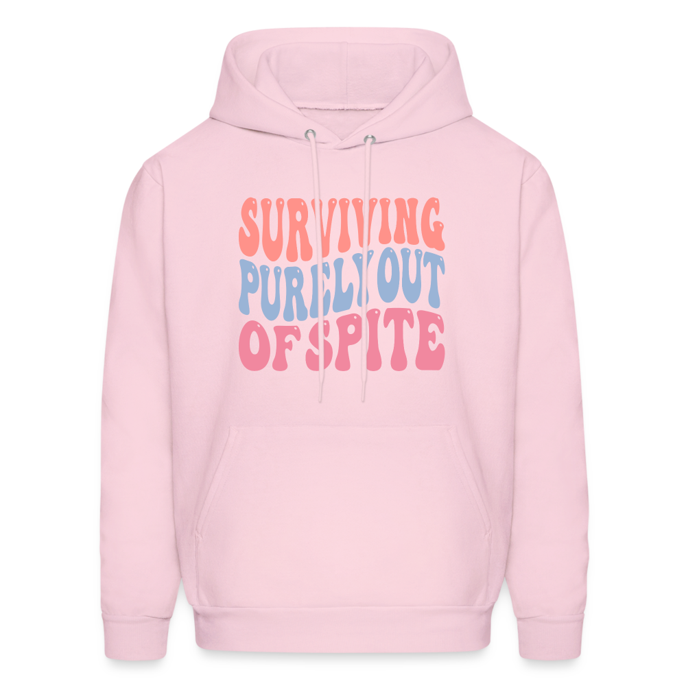 Surviving Purely Out Of Spite Hoodie - pale pink