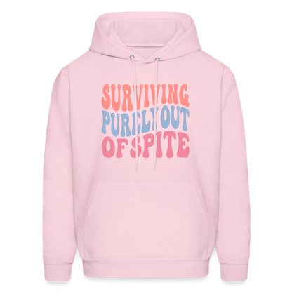 Surviving Purely Out Of Spite Hoodie - pale pink