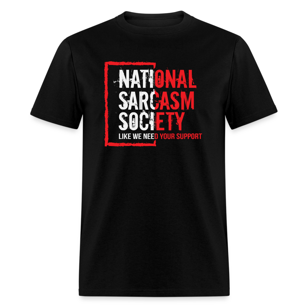 National Sarcasm Society T-Shirt - black