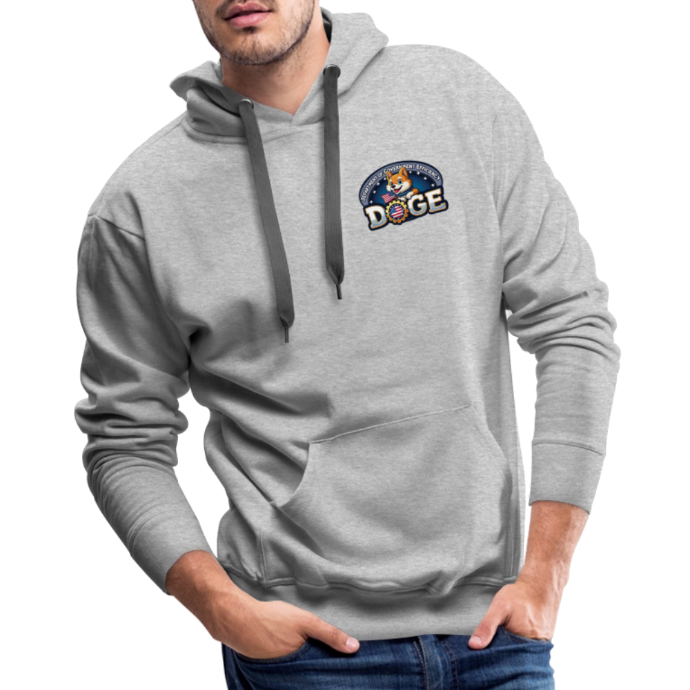 DOGE Men’s Premium Hoodie (front/back print) - heather grey