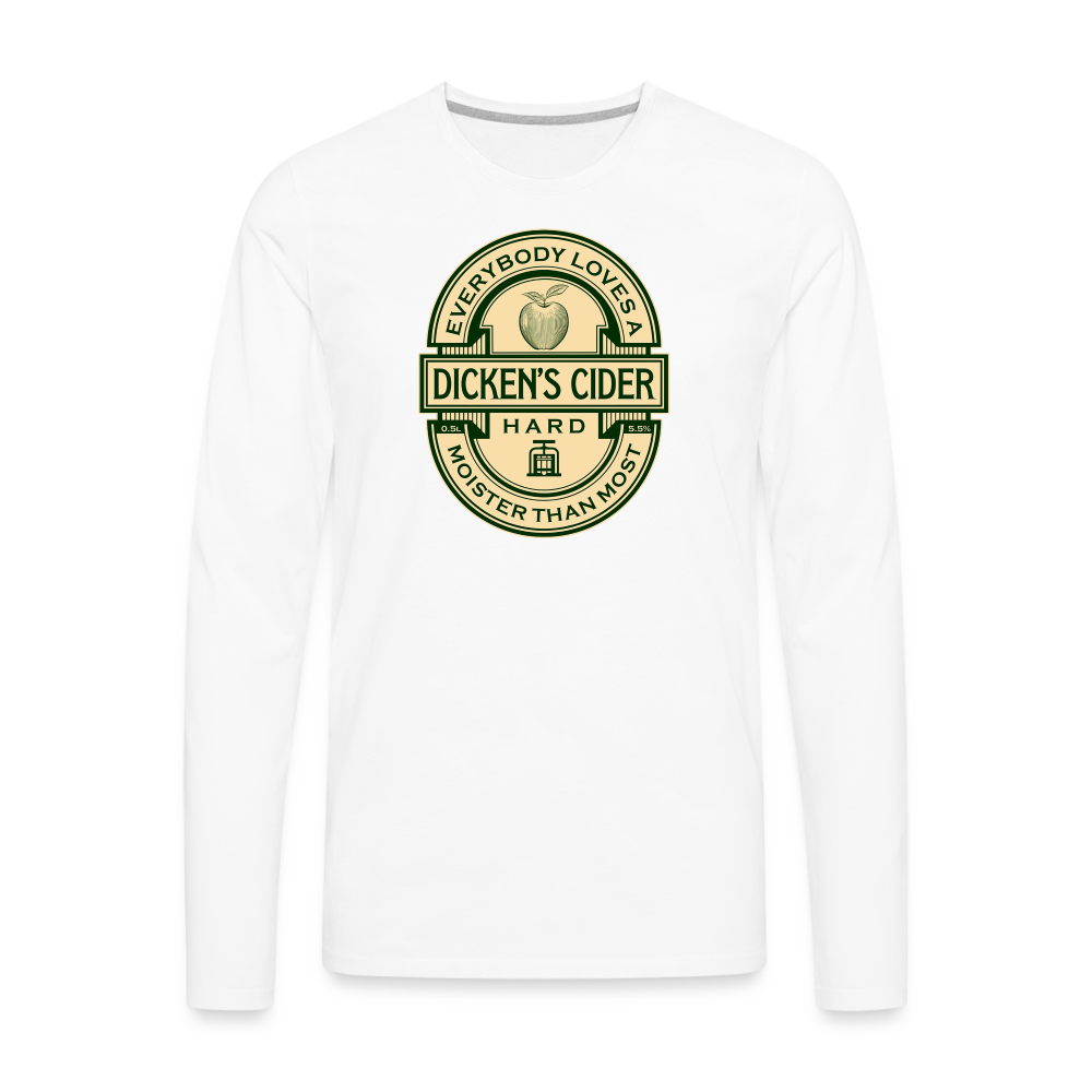 Dicken's Cider Men's Premium Long Sleeve T-Shirt - white