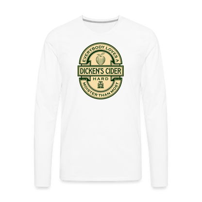 Dicken's Cider Men's Premium Long Sleeve T-Shirt - white