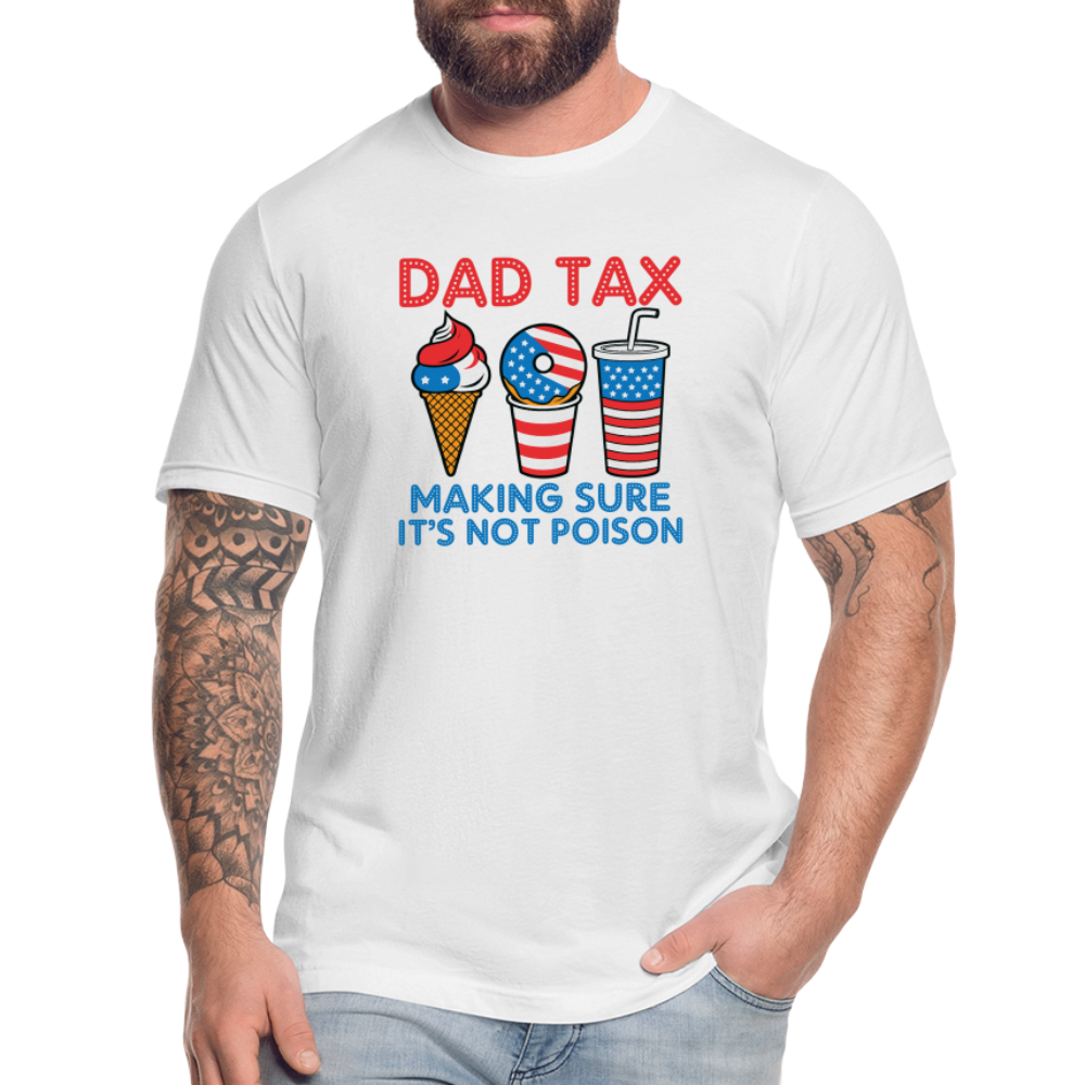 Dad Tax (Red White Blue) T-Shirt Bella Canvas - white