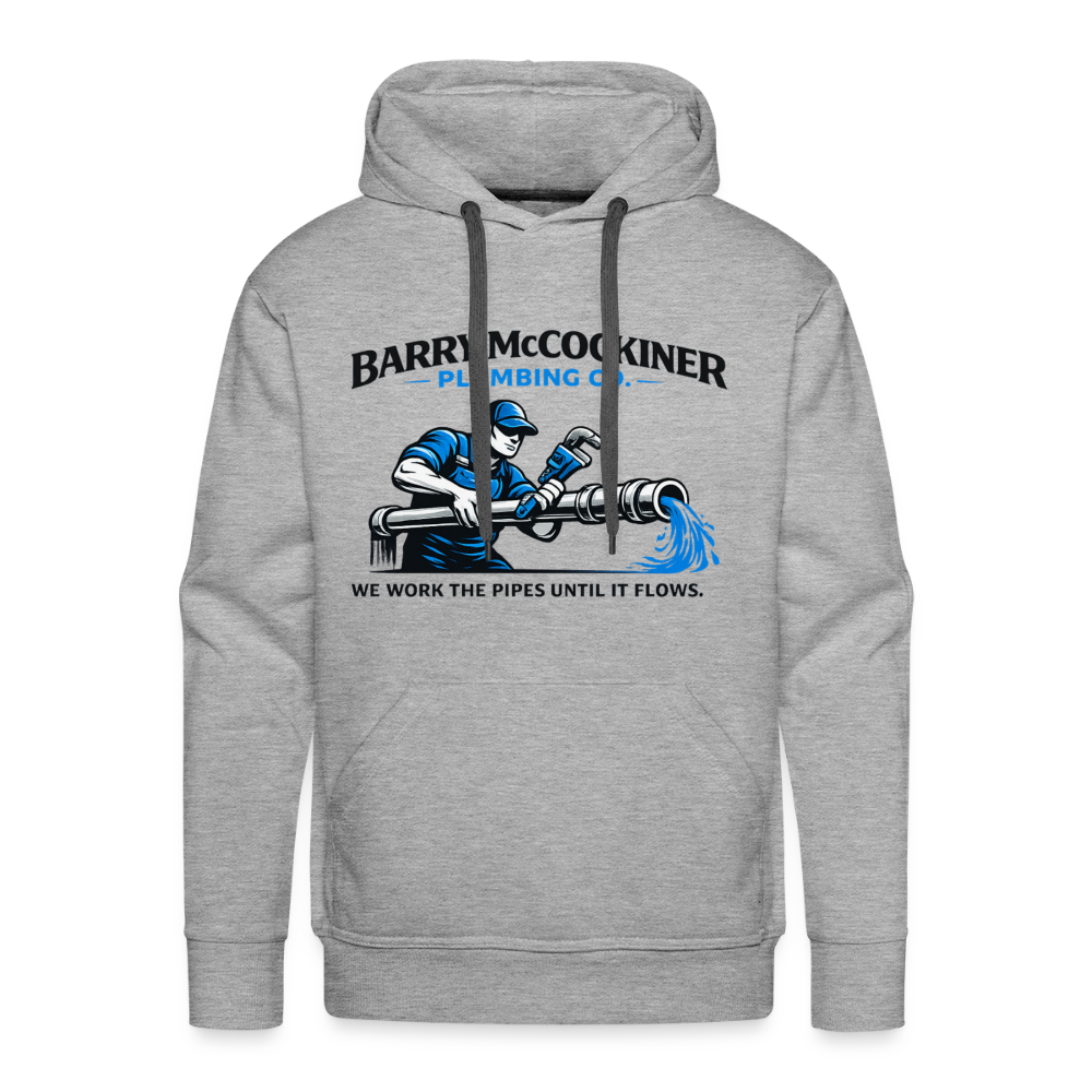 Barry McCockiner Plumbing Funny Hoodie Color: Heather Grey