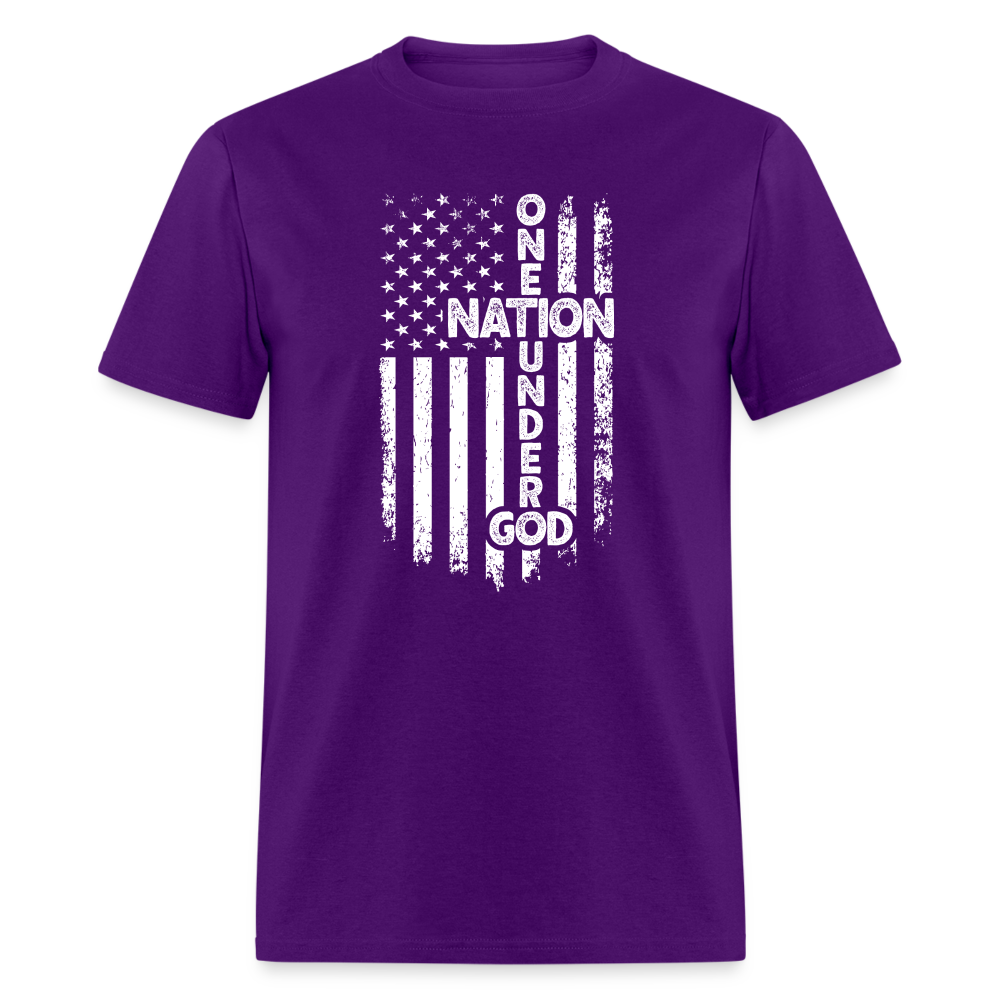 One Nation Under God T-Shirt - purple