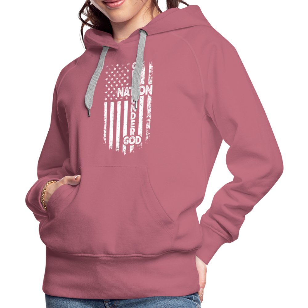 One Nation Under God Women’s Premium Hoodie - mauve