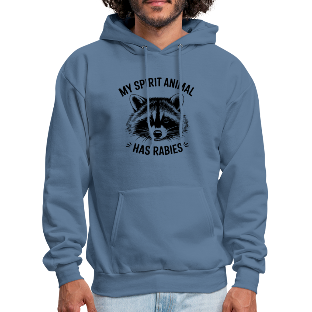 My Spirit Animal Has Rabies Hoodie - denim blue