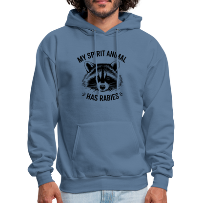 My Spirit Animal Has Rabies Hoodie - denim blue