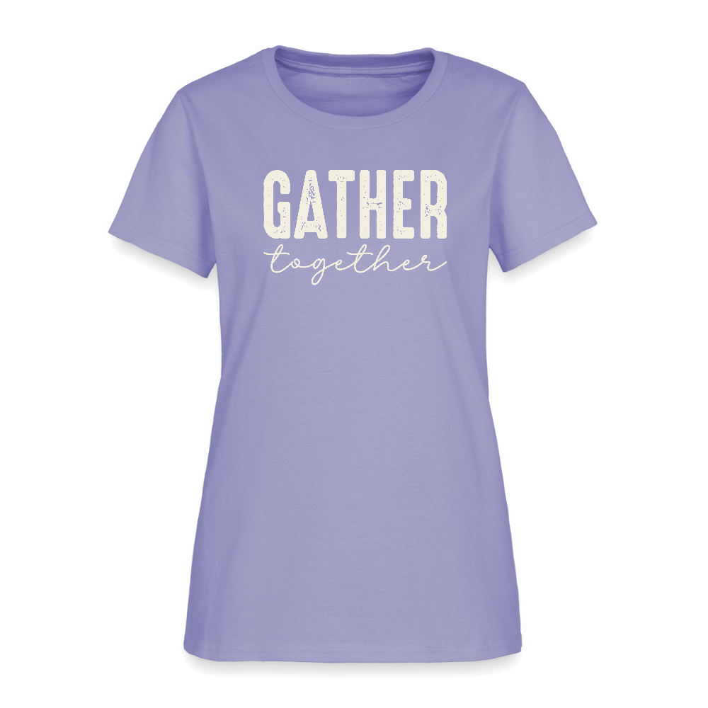Gather Together (Thanksgiving) Women's T-Shirt Color: lavender