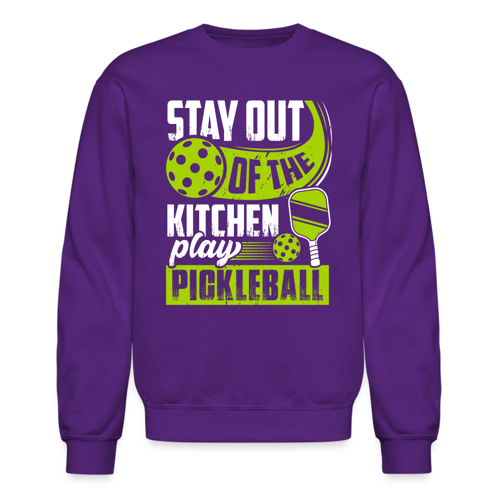 Stay Out Of The Kitchen Play Pickleball Sweatshirt - purple