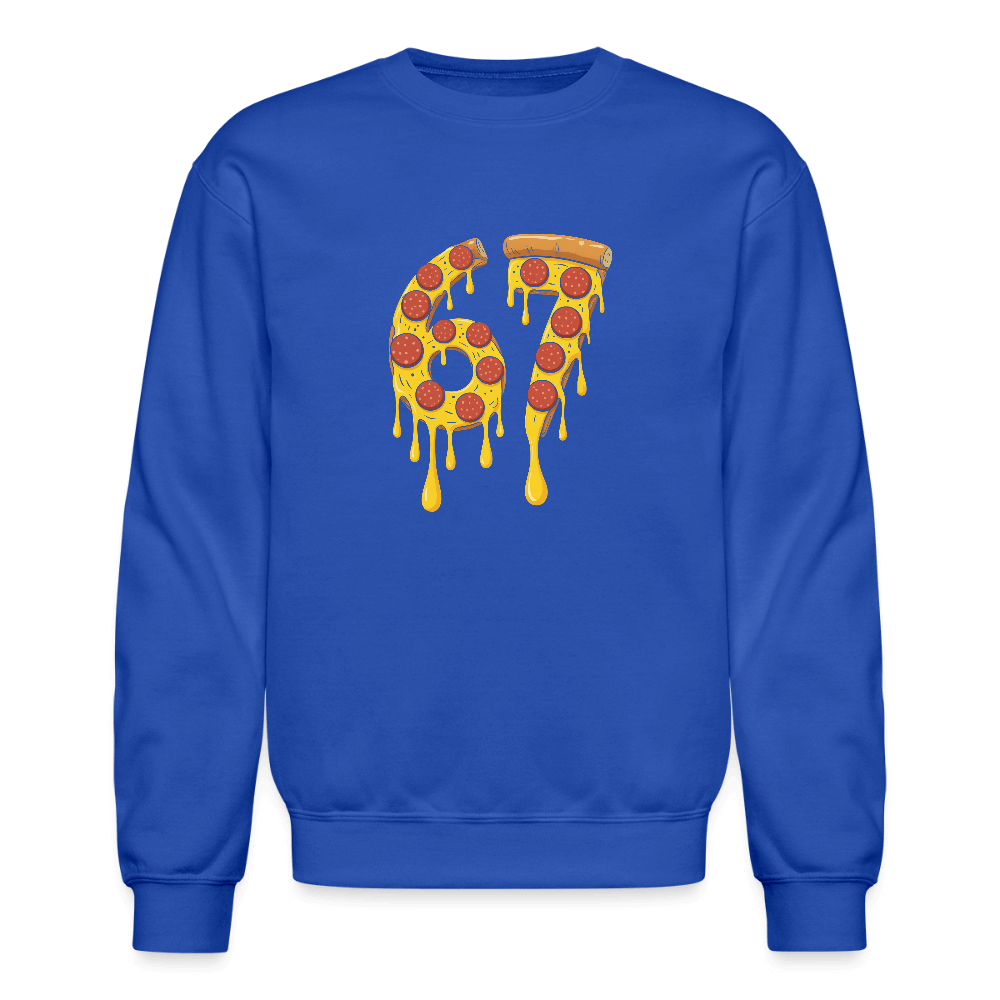 Six Seven 67 Pizza Sweatshirt Color: royal blue