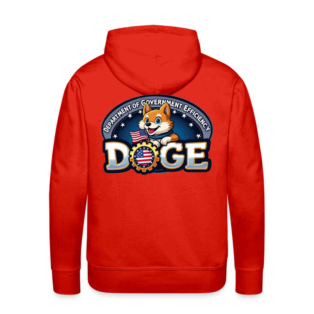 DOGE Men’s Premium Hoodie (front/back print) - red