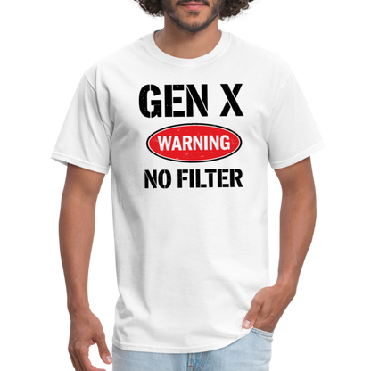 GEN-X Warning No Filter T-Shirt - white