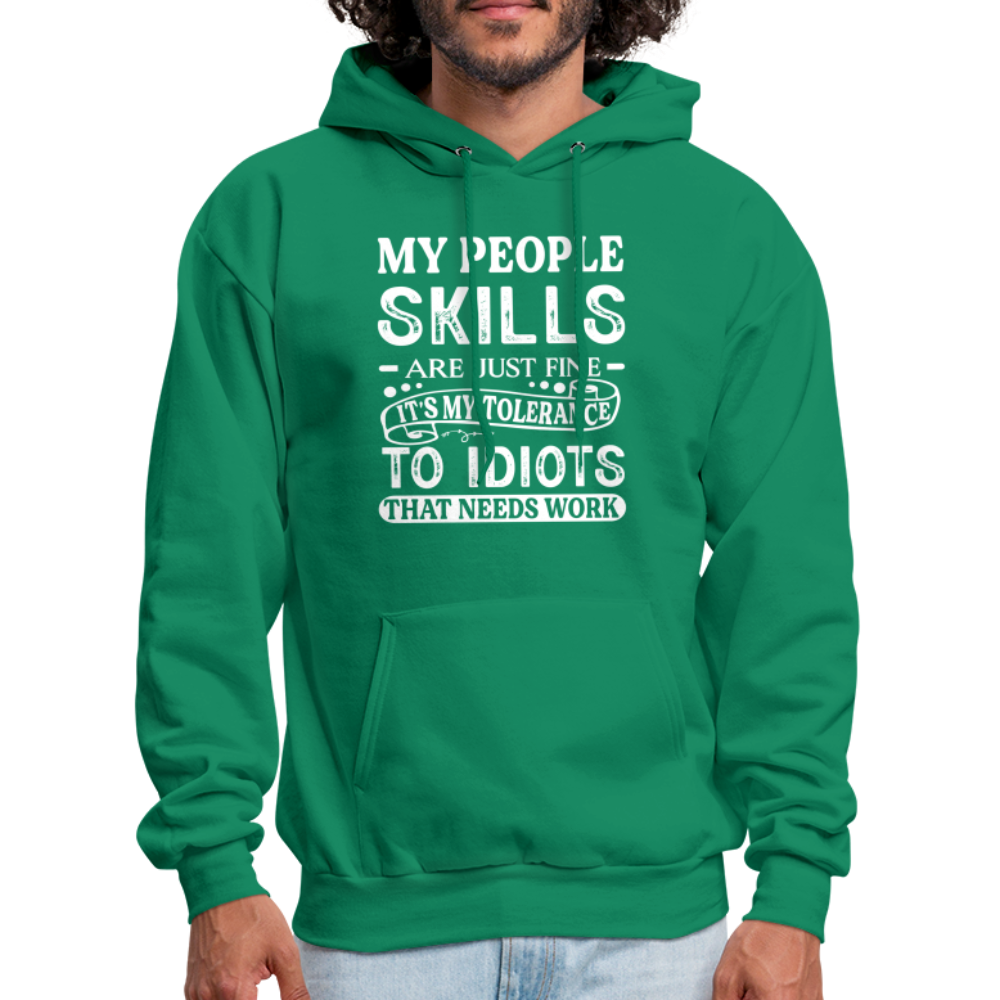 It's My Tolerance To Idiots That Needs Work Hoodie - kelly green