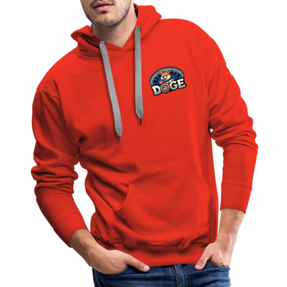 DOGE Men’s Premium Hoodie (front/back print) - red