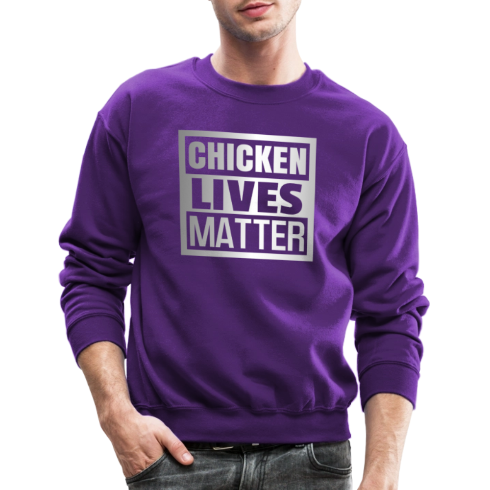 Chicken Lives Matter Sweatshirt - purple