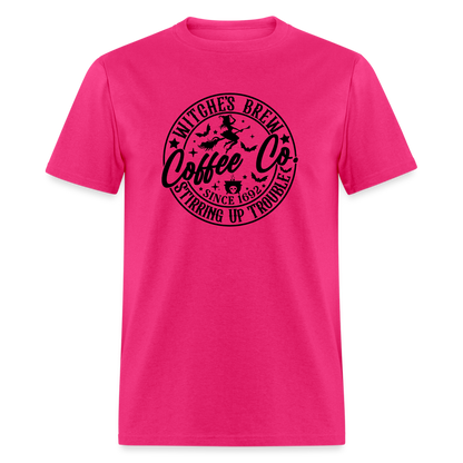 Witches Brew Coffee Co (Halloween) T-Shirt - fuchsia